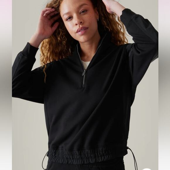 Athleta Triumph Hybrid Half Zip Sweatshirt NWT - Picture 1 of 11